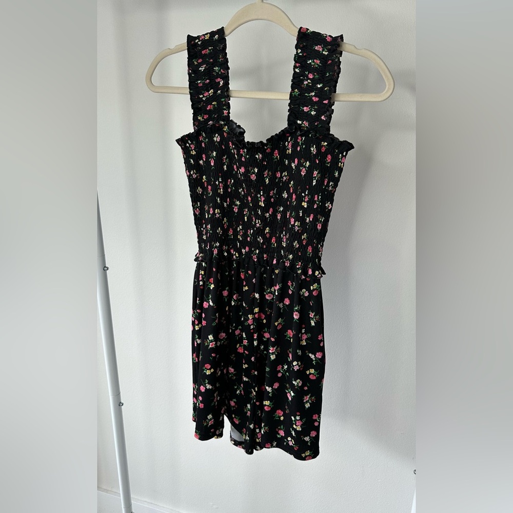 Stretchy floral romper